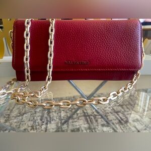 Rue La La Valentino By Mario Valentino Sam Leather Wallet On Chain
